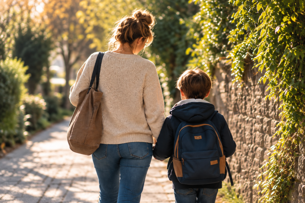 maman qui profite d'un moment du quotidien avec son enfant